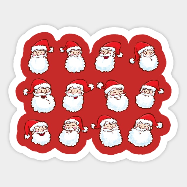 12 Santas Sticker by nickv47